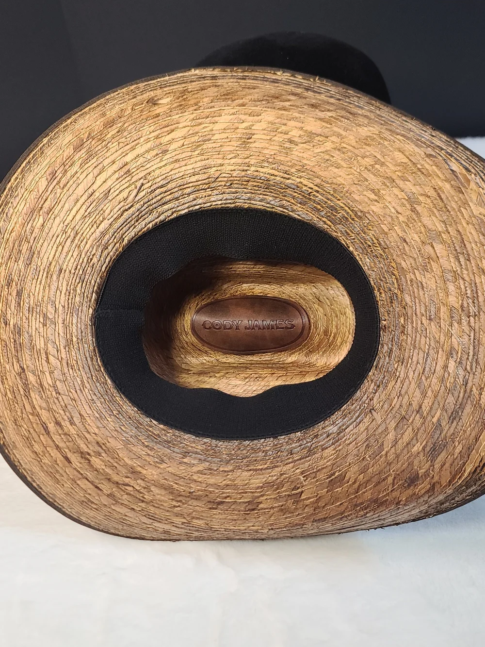 CODY BROWN Kids Brown Straw Western Hat with Decorative Band